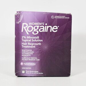 Women's Rogaine 2% Minoxidil Hair Regrowth Treatment 3 Month Supply 06/2024